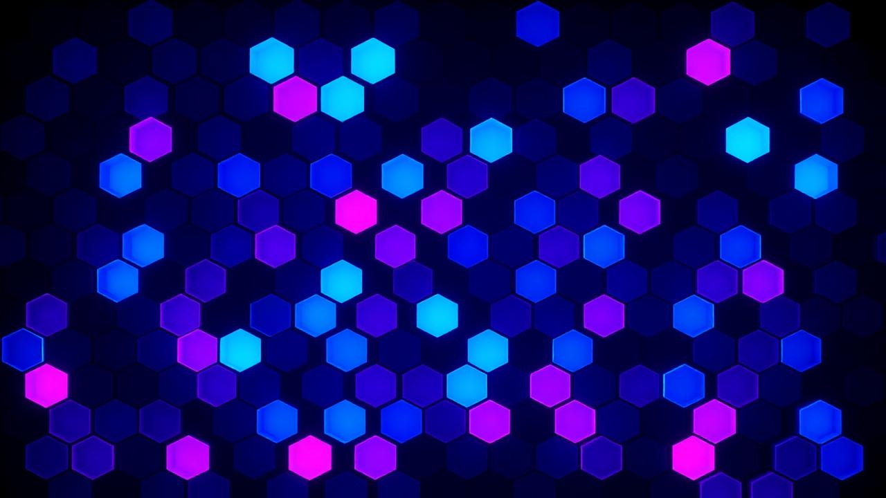 Abstract hexagonal tiles representing SpinBlitz game studios