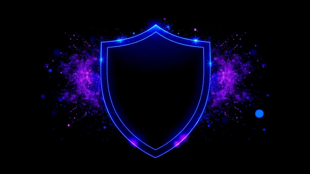 Glowing shield representing SpinBlitz account and data protection